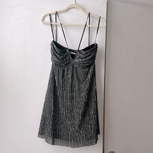 E.ssue silver mini dress